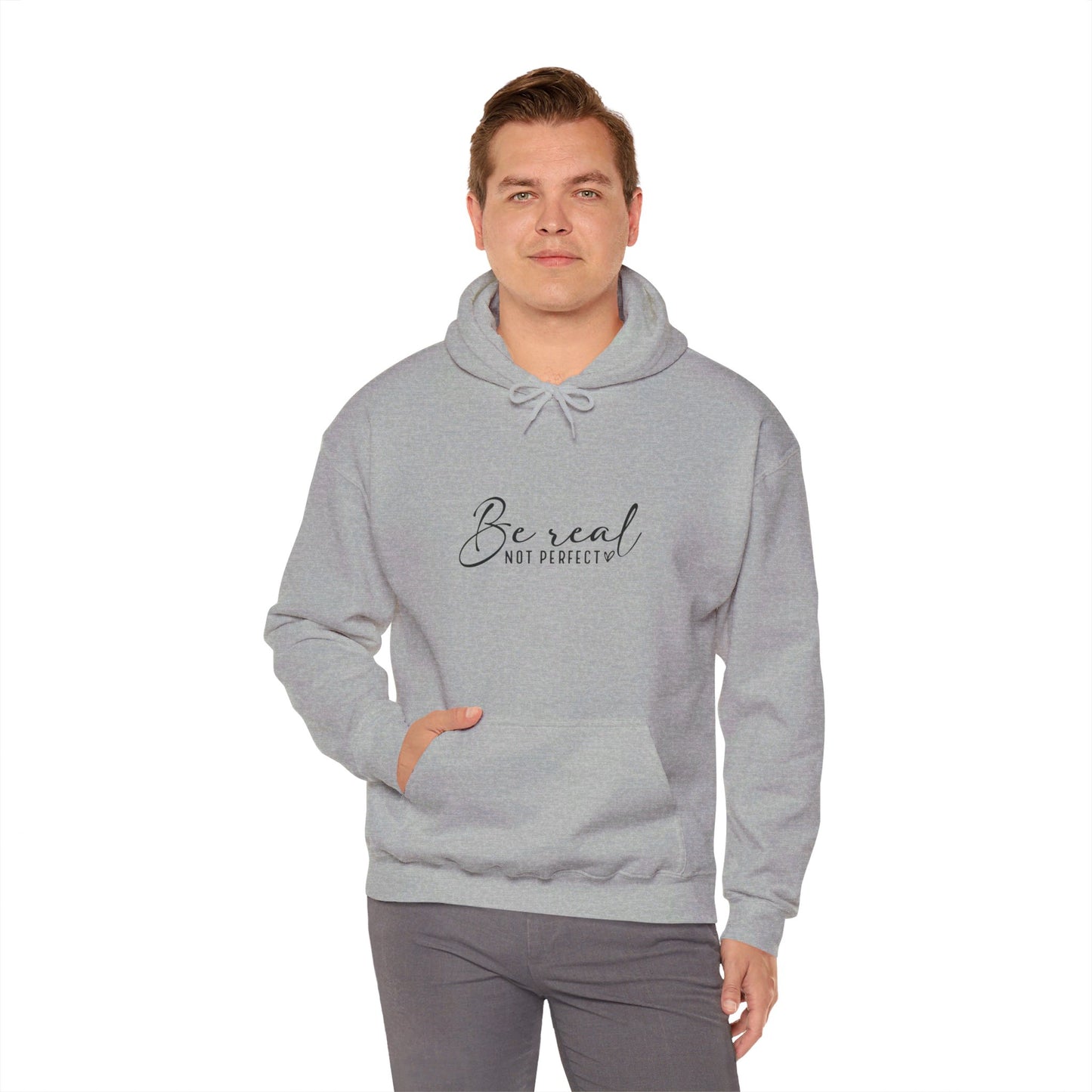 Hooded Sweatshirt "Be Real Not Perfect" Unisex Heavy Blend™ Hooded Sweatshirt