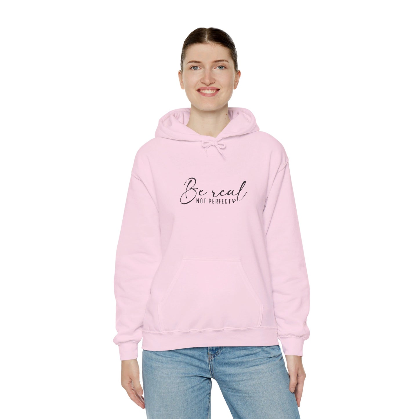 Hooded Sweatshirt "Be Real Not Perfect" Unisex Heavy Blend™ Hooded Sweatshirt