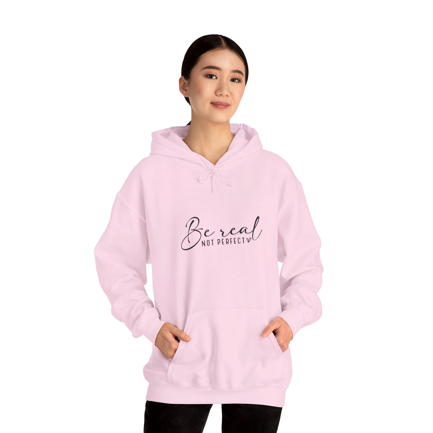 Hooded Sweatshirt "Be Real Not Perfect" Unisex Heavy Blend™ Hooded Sweatshirt