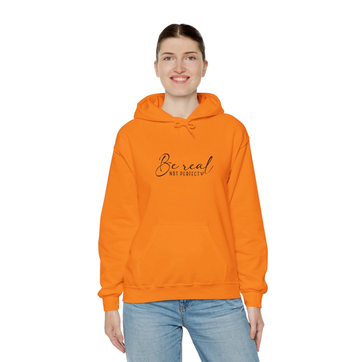 Hooded Sweatshirt "Be Real Not Perfect" Unisex Heavy Blend™ Hooded Sweatshirt