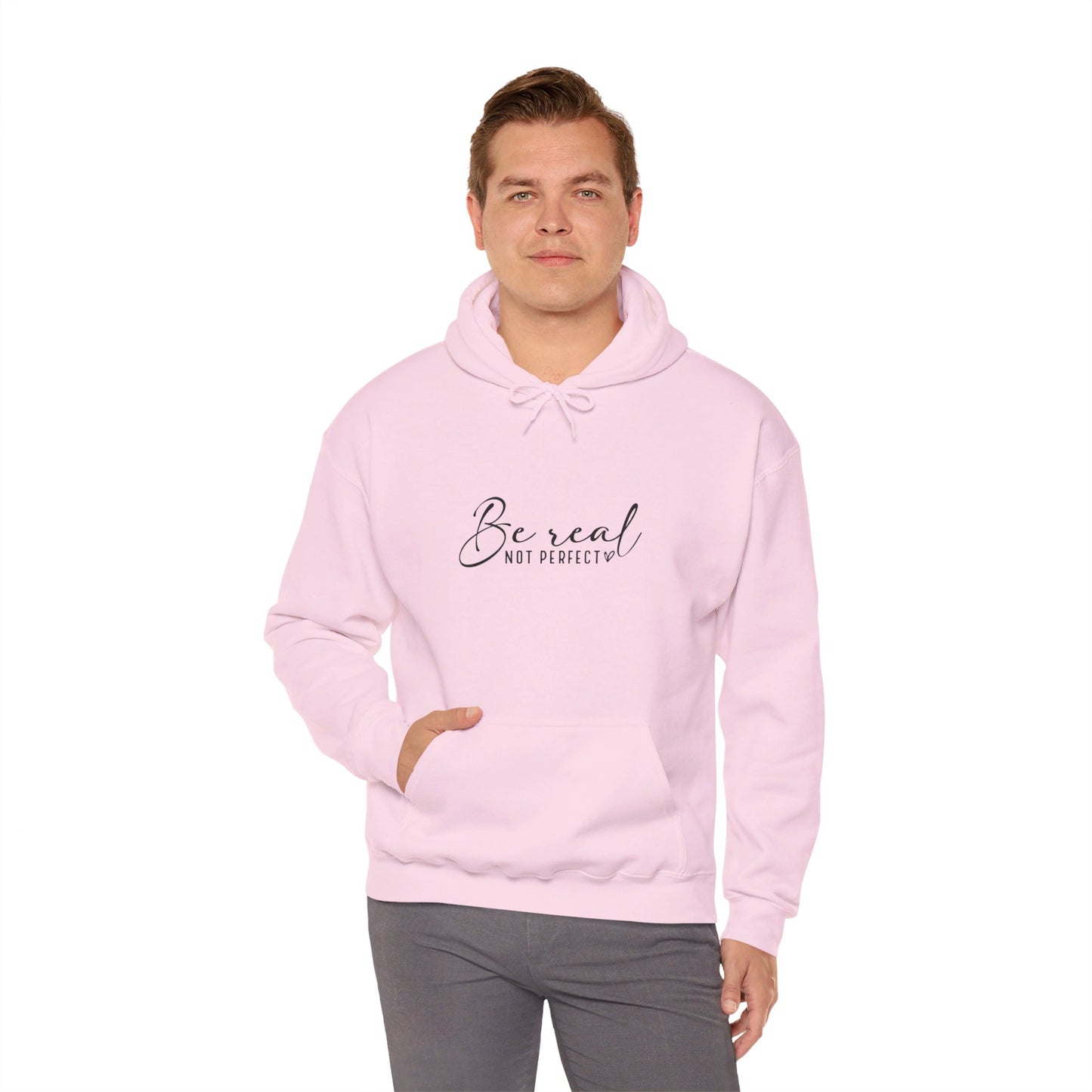 Hooded Sweatshirt "Be Real Not Perfect" Unisex Heavy Blend™ Hooded Sweatshirt