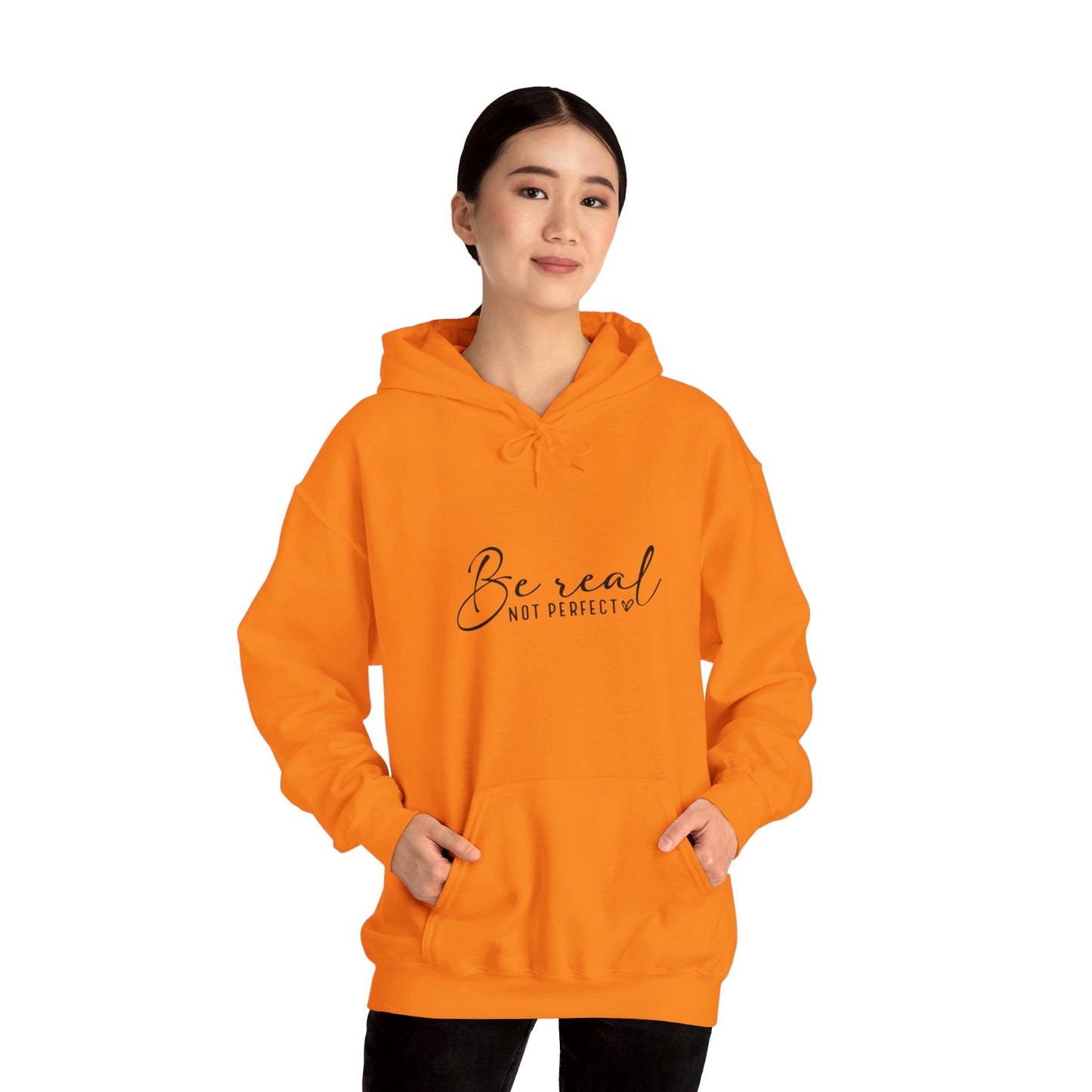 Hooded Sweatshirt "Be Real Not Perfect" Unisex Heavy Blend™ Hooded Sweatshirt