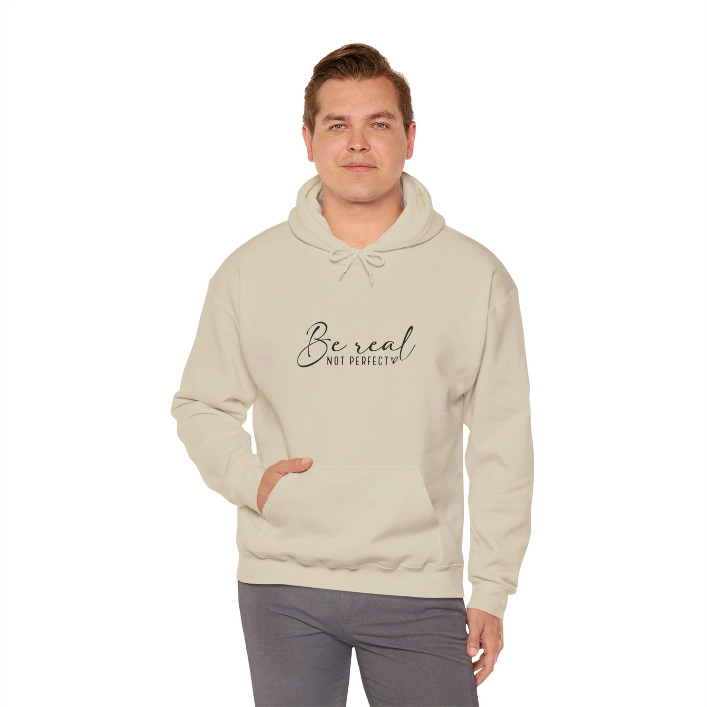 Hooded Sweatshirt "Be Real Not Perfect" Unisex Heavy Blend™ Hooded Sweatshirt