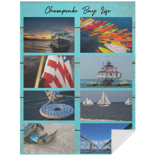 Blanket "Chesapeake Bay Life"  Velvety Soft Blanket 60x80