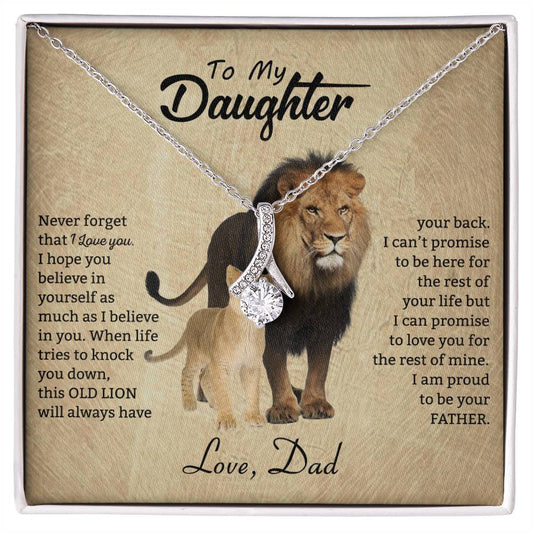 Daughter Necklace From Dad | Never Forget That I Love You - Alluring Beauty necklace