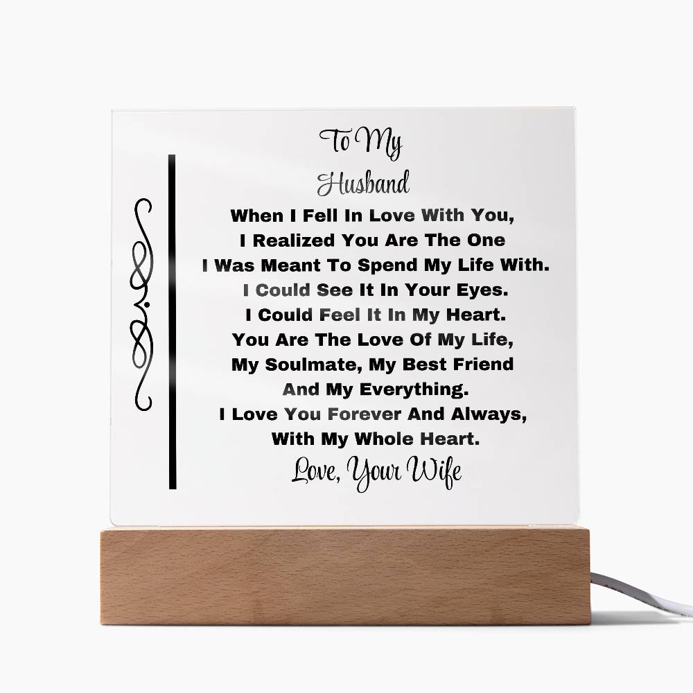 For Husband | Printed Square Acrylic Plaque