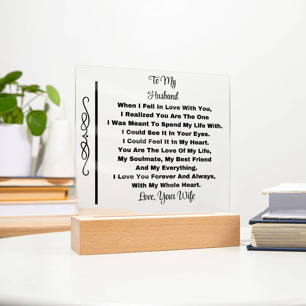 For Husband | Printed Square Acrylic Plaque